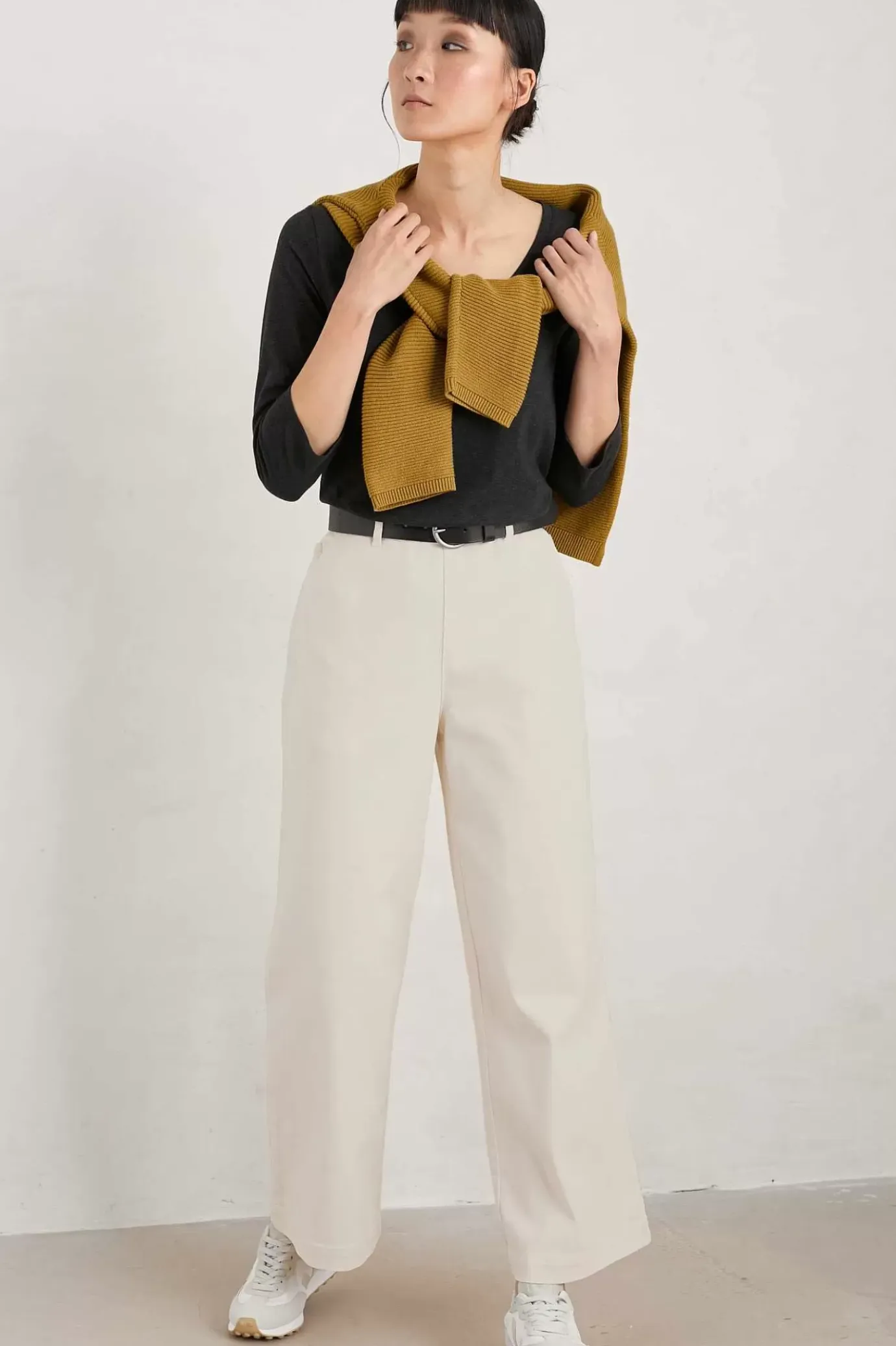 Seasalt Cornwall Alighting 3/4 Sleeve V-Neck Jersey Top<Women Tops