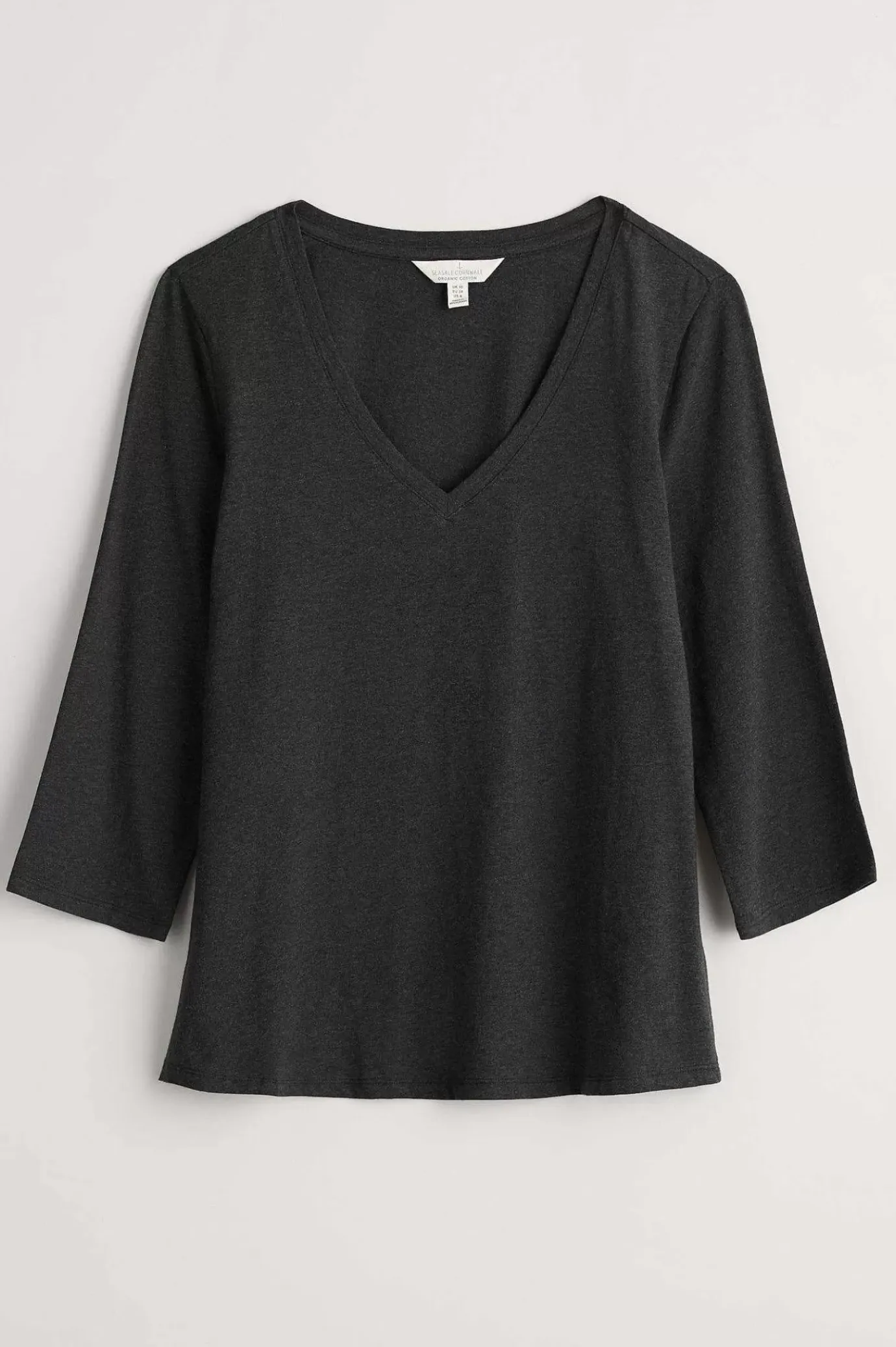 Seasalt Cornwall Alighting 3/4 Sleeve V-Neck Jersey Top<Women Tops