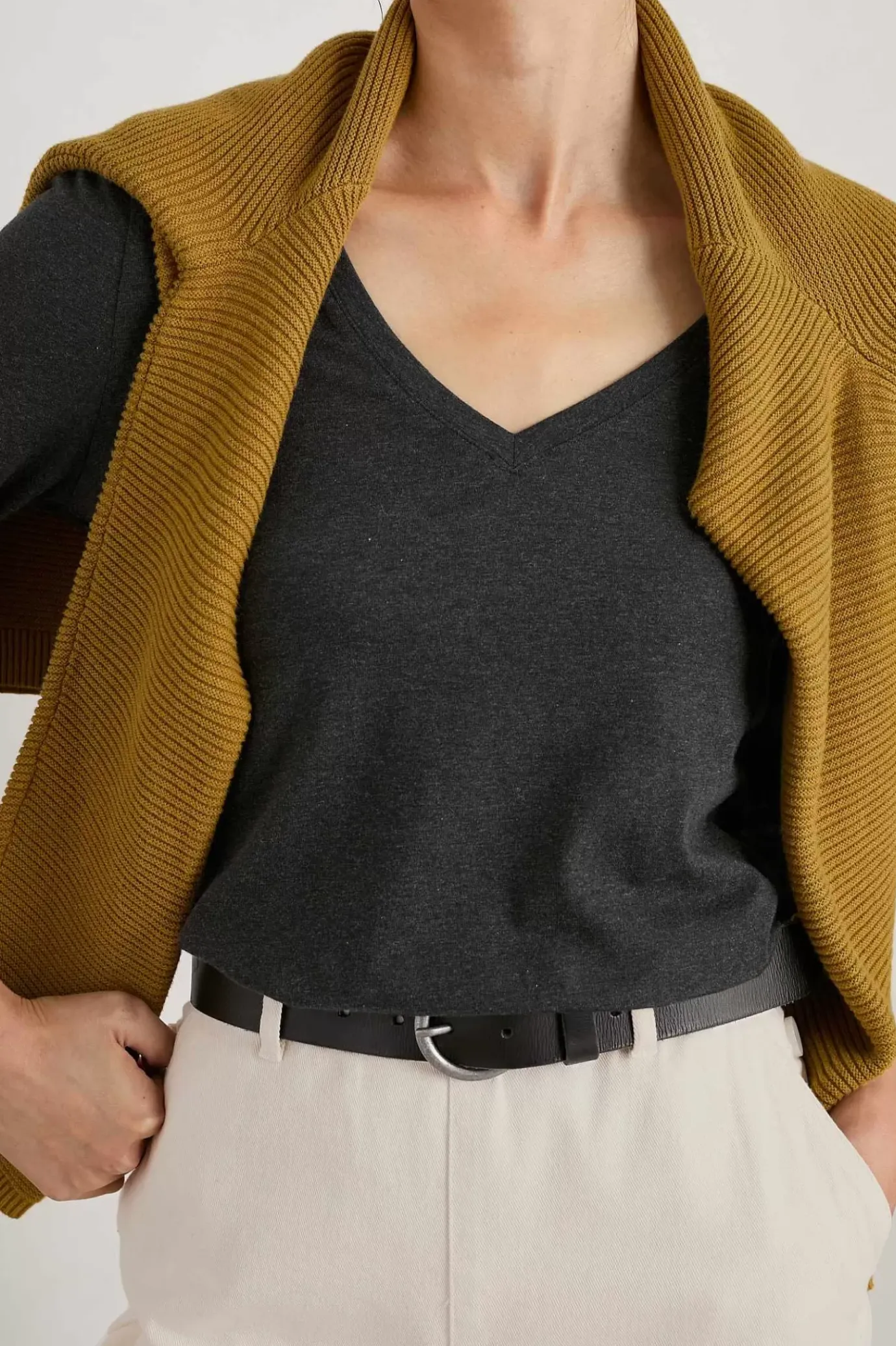 Seasalt Cornwall Alighting 3/4 Sleeve V-Neck Jersey Top<Women Tops