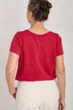 Seasalt Cornwall Appletree Keyhole Detail T-Shirt (Gots)<Women Tops