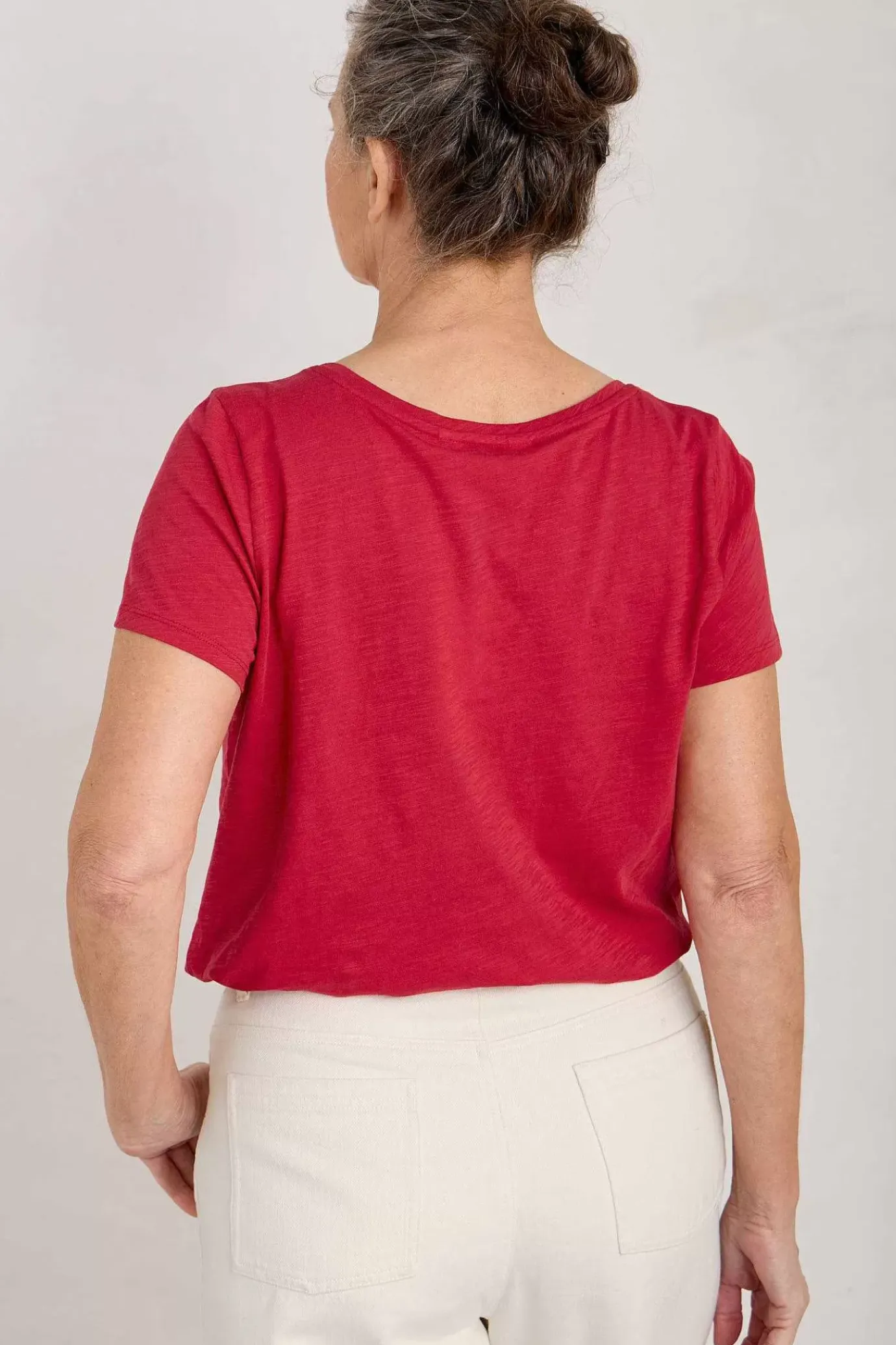 Seasalt Cornwall Appletree Keyhole Detail T-Shirt (Gots)<Women Tops