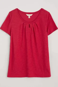 Seasalt Cornwall Appletree Keyhole Detail T-Shirt (Gots)<Women Tops