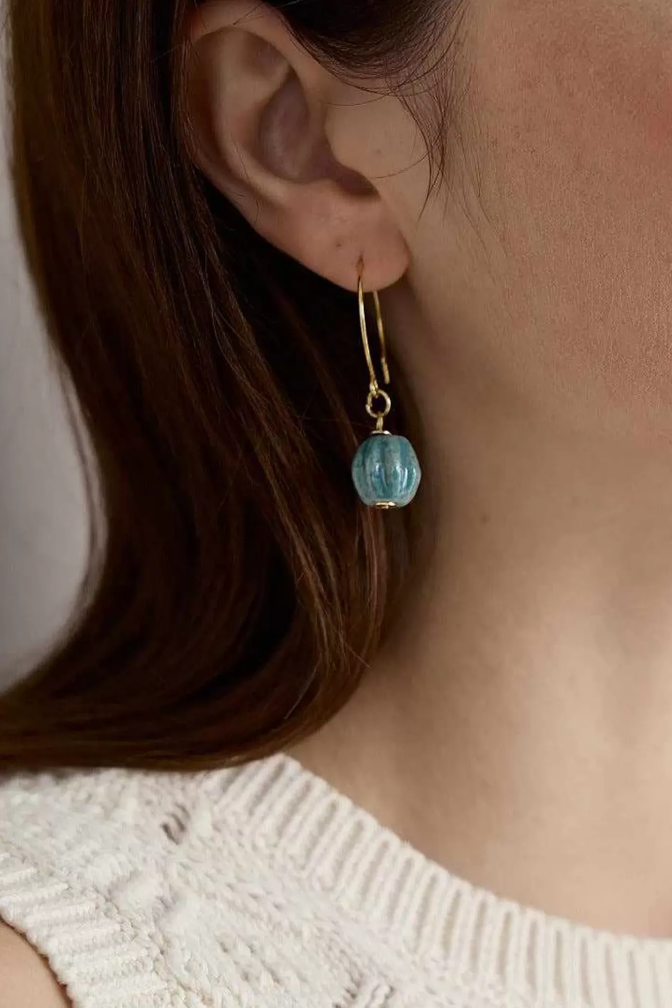 Seasalt Cornwall Barley Ceramic Bead Earrings<Women Jewellery