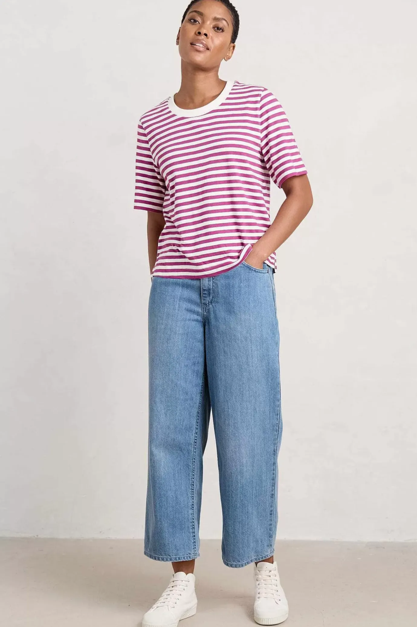 Seasalt Cornwall Barnes Organic Cotton Denim Crops<Women Trousers & Shorts
