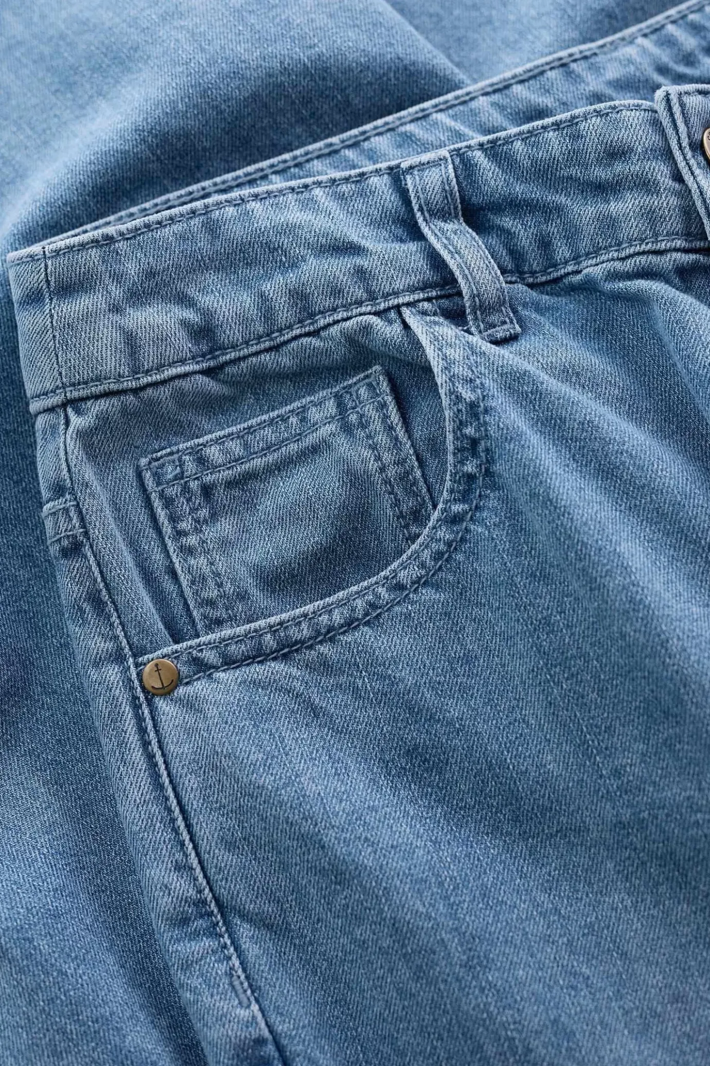 Seasalt Cornwall Barnes Organic Cotton Denim Crops<Women Trousers & Shorts