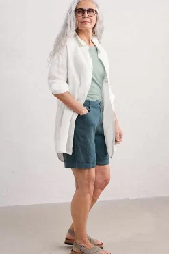 Seasalt Cornwall Beach Road Longline Linen Shirt<Women Tops