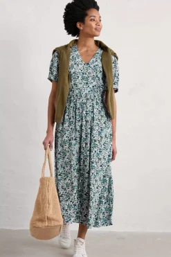 Seasalt Cornwall Birch Leaf Midaxi Tea Dress<Women Dresses