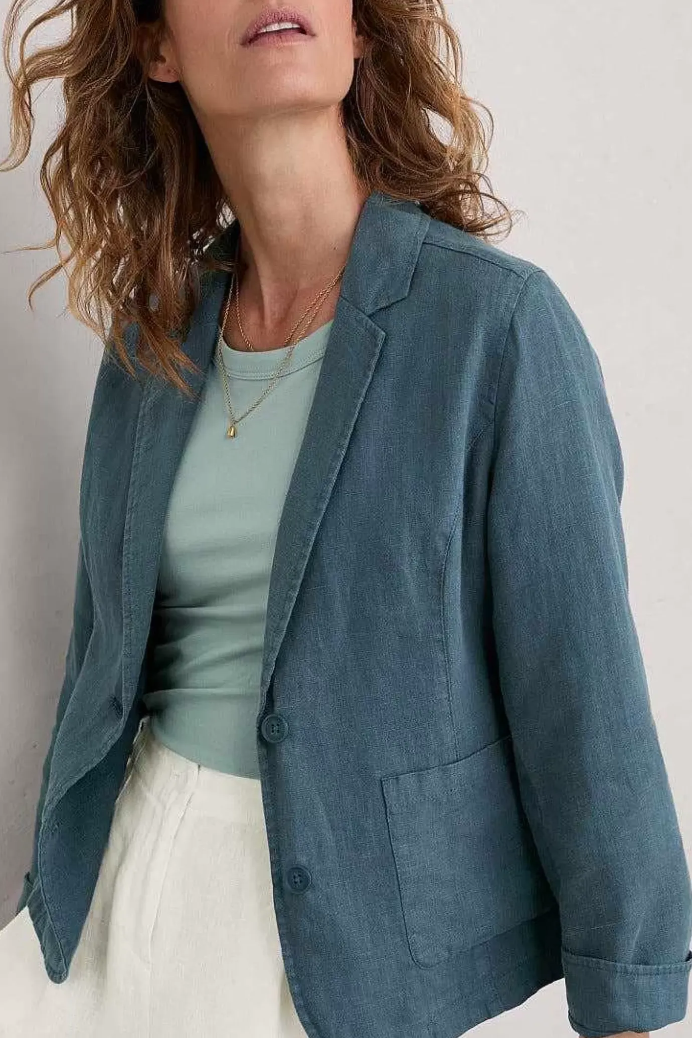 Seasalt Cornwall Blinker Linen Blazer<Women Coats & Jackets