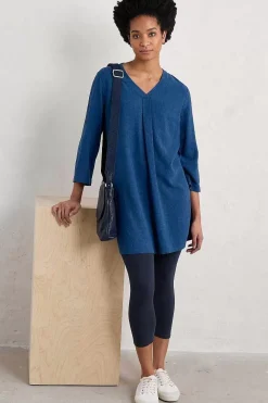 Seasalt Cornwall Brittlestar V-Neck Linen Blend Tunic<Women Tunics