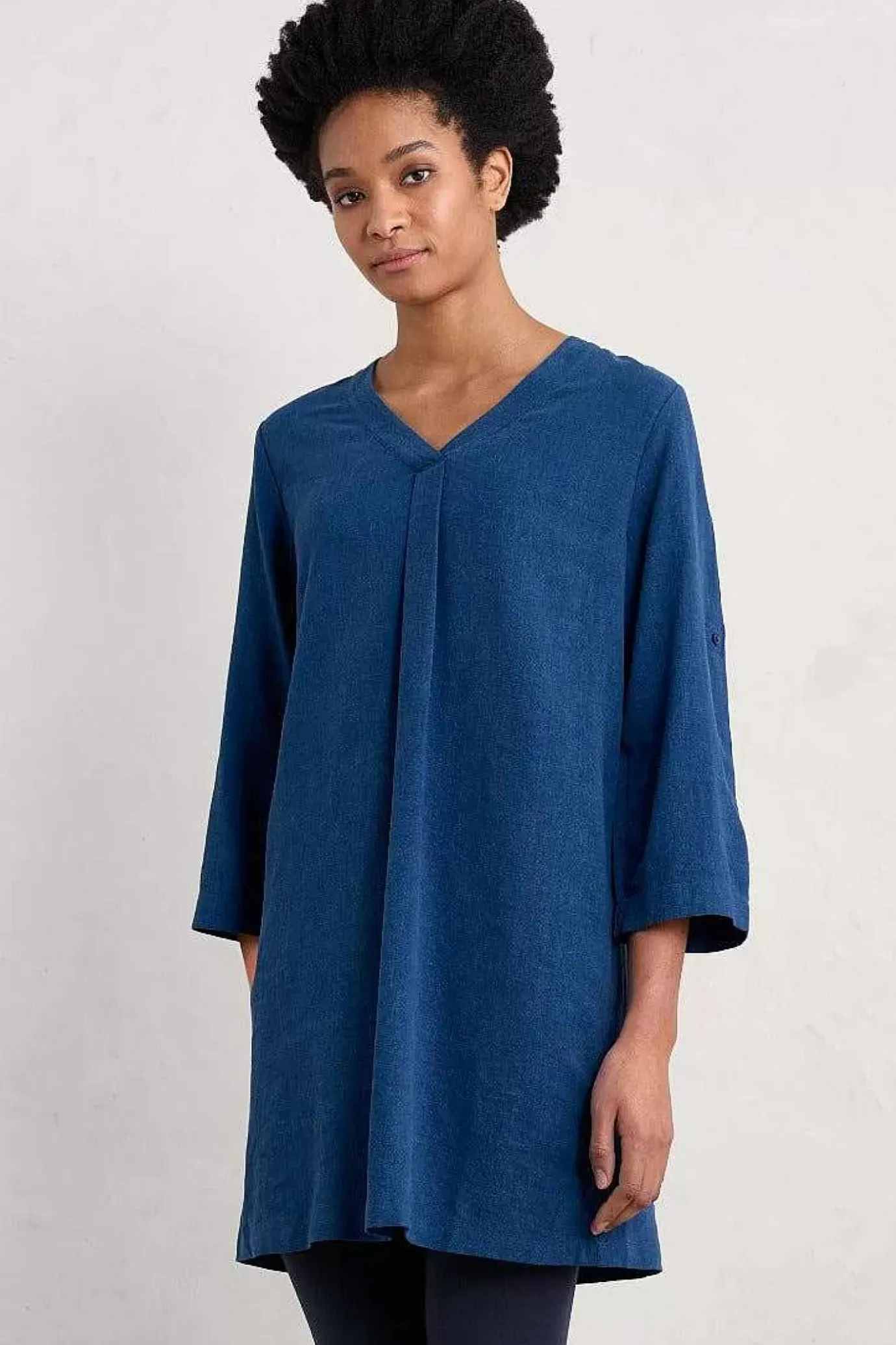 Seasalt Cornwall Brittlestar V-Neck Linen Blend Tunic<Women Tunics