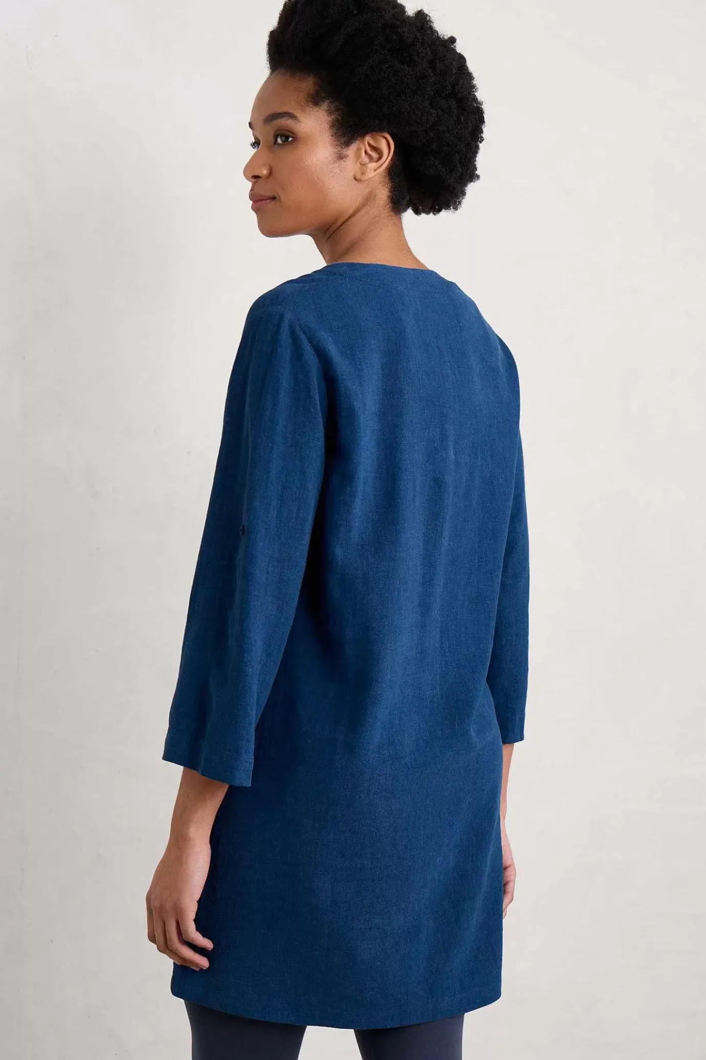 Seasalt Cornwall Brittlestar V-Neck Linen Blend Tunic<Women Tunics