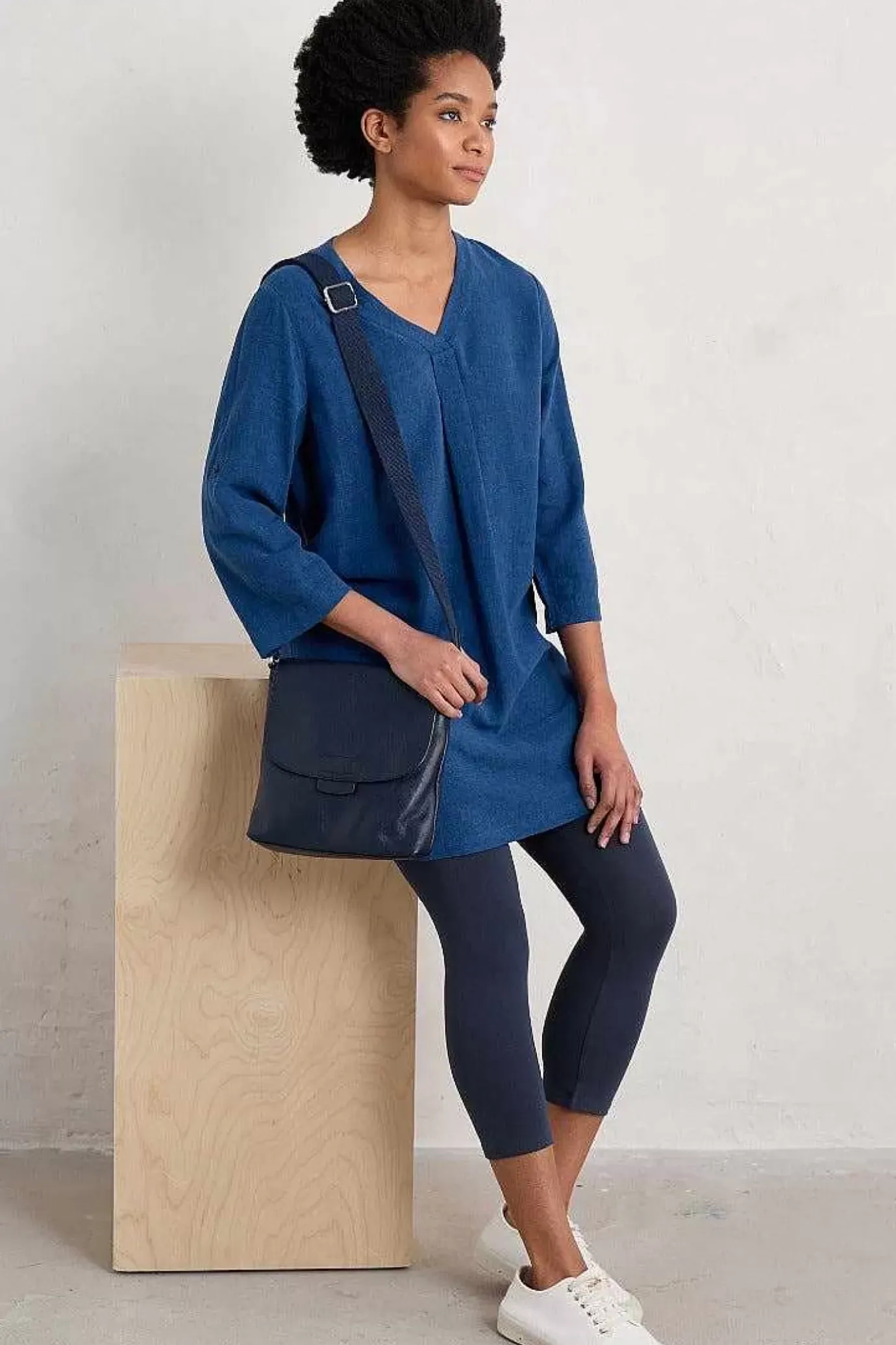 Seasalt Cornwall Brittlestar V-Neck Linen Blend Tunic<Women Tunics