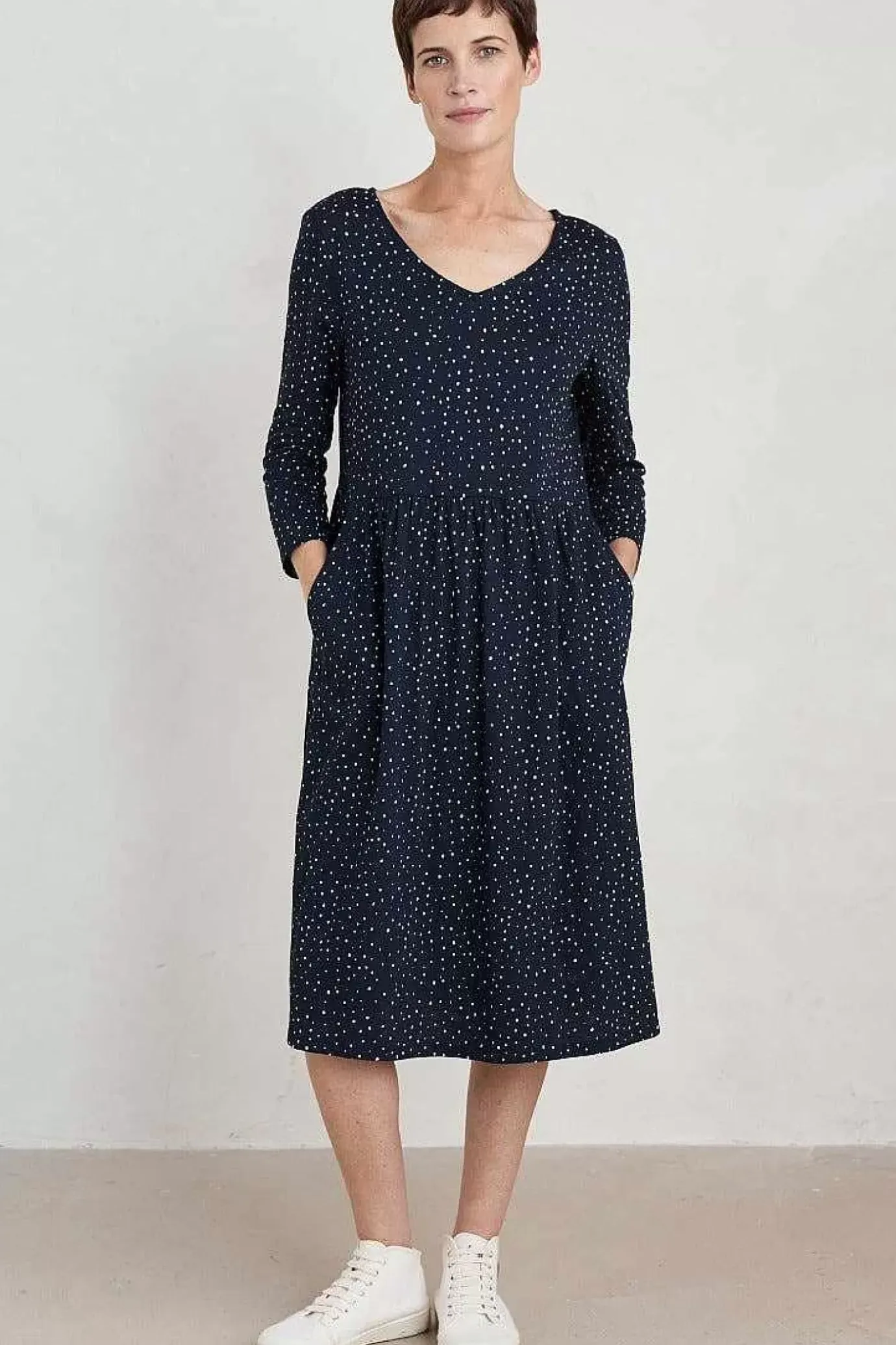 Seasalt Cornwall Brush Drawing 3/4 Sleeve Dress<Women Dresses