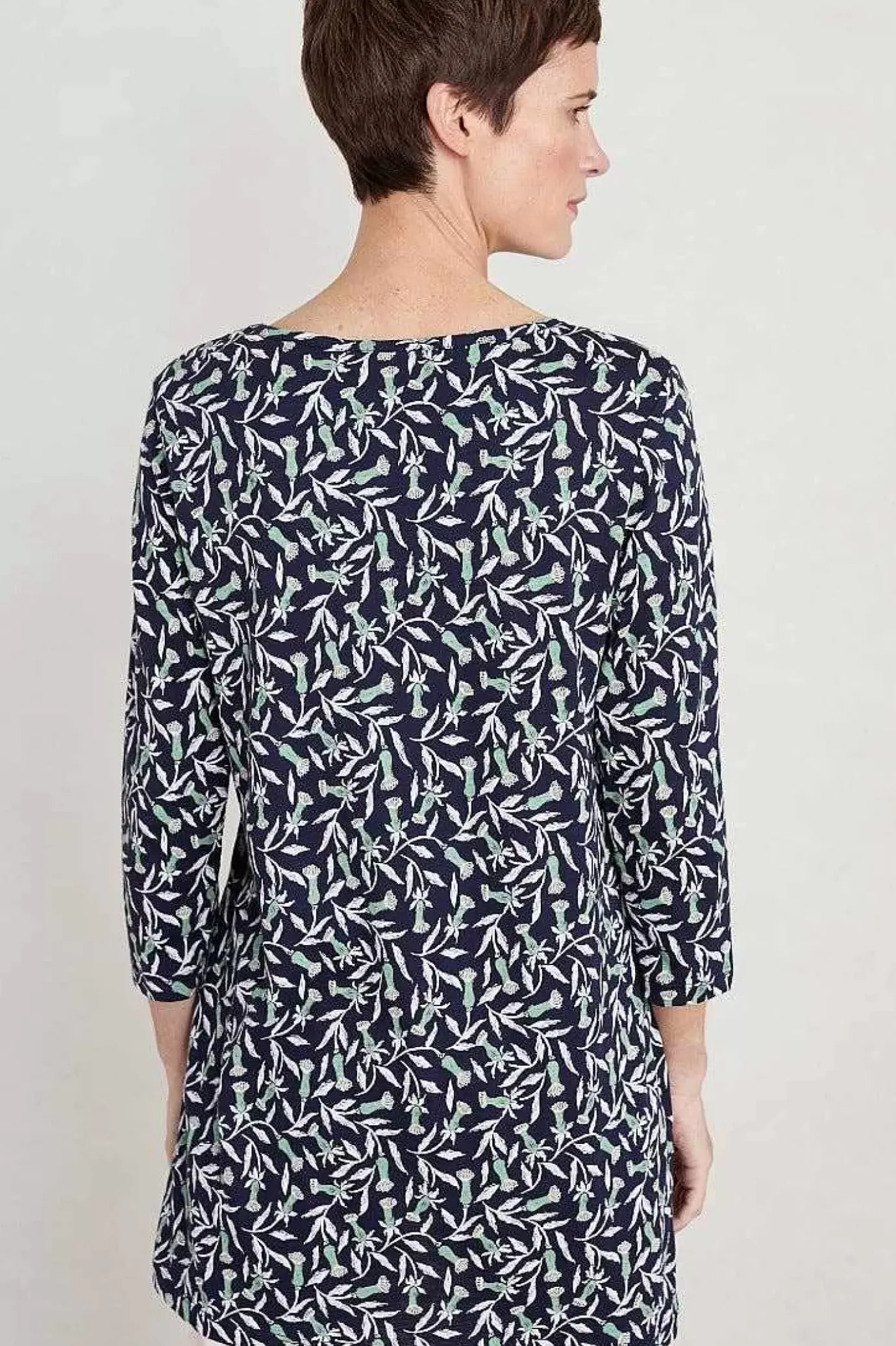 Seasalt Cornwall Busy Lizzy 3/4 Sleeve Slub Jersey Tunic<Women Tunics