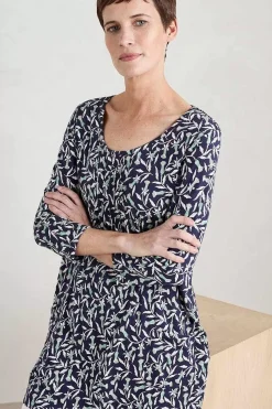 Seasalt Cornwall Busy Lizzy 3/4 Sleeve Slub Jersey Tunic<Women Tunics