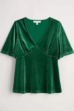 Seasalt Cornwall Capsule V-Neck Velvet Top<Women Tops