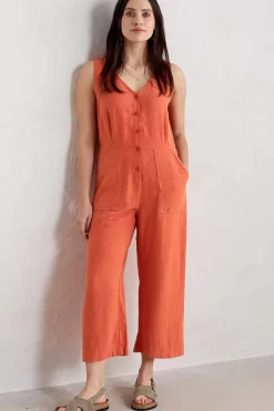 Seasalt Cornwall Carthew V Neck Linen Blend Jumpsuit<Women Trousers & Shorts