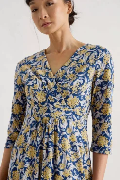 Seasalt Cornwall Chapelle 3/4 Sleeve Jersey Dress (Gots)<Women Dresses
