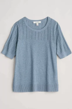 Seasalt Cornwall Chiff Chaff Short Sleeve Knitted Top<Women Knitwear