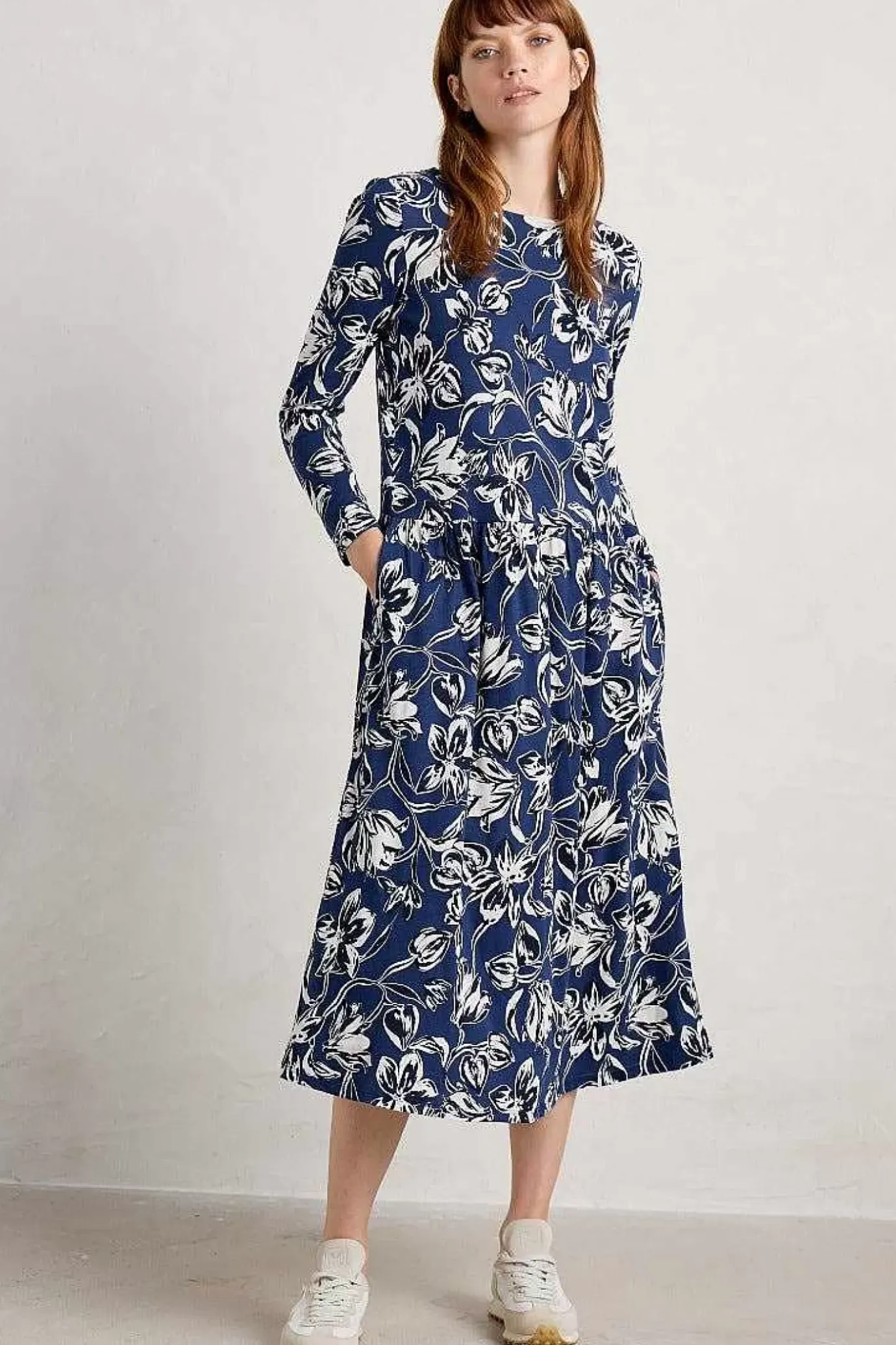 Seasalt Cornwall Cladonia Long Sleeve Jersey Dress<Women Dresses