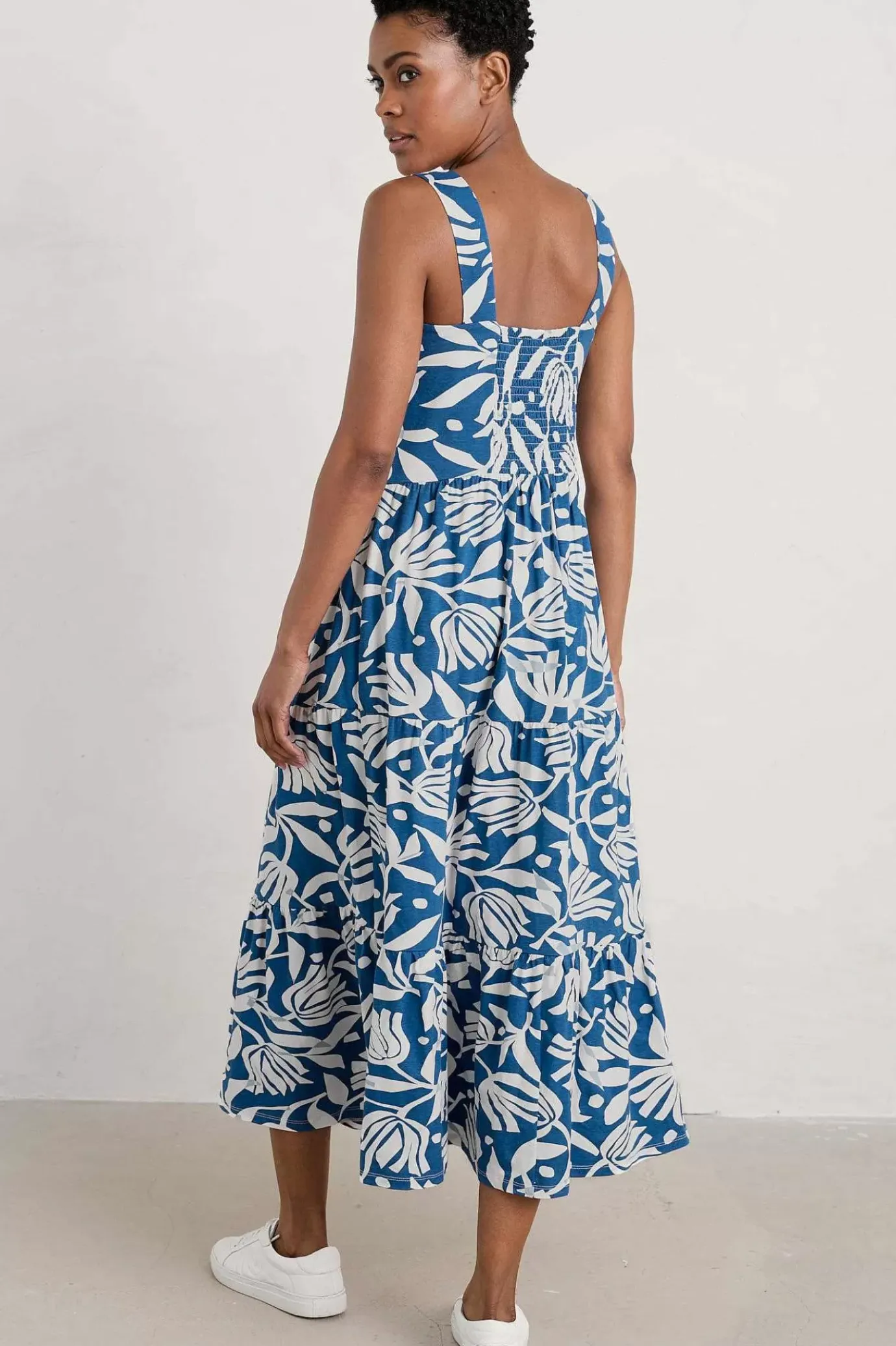 Seasalt Cornwall Deep Water Tiered Dress<Women Dresses