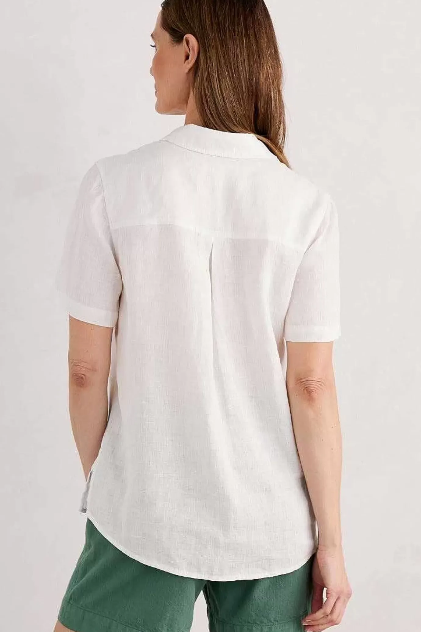 Seasalt Cornwall Drydock Short Sleeve Linen Shirt<Women Tops