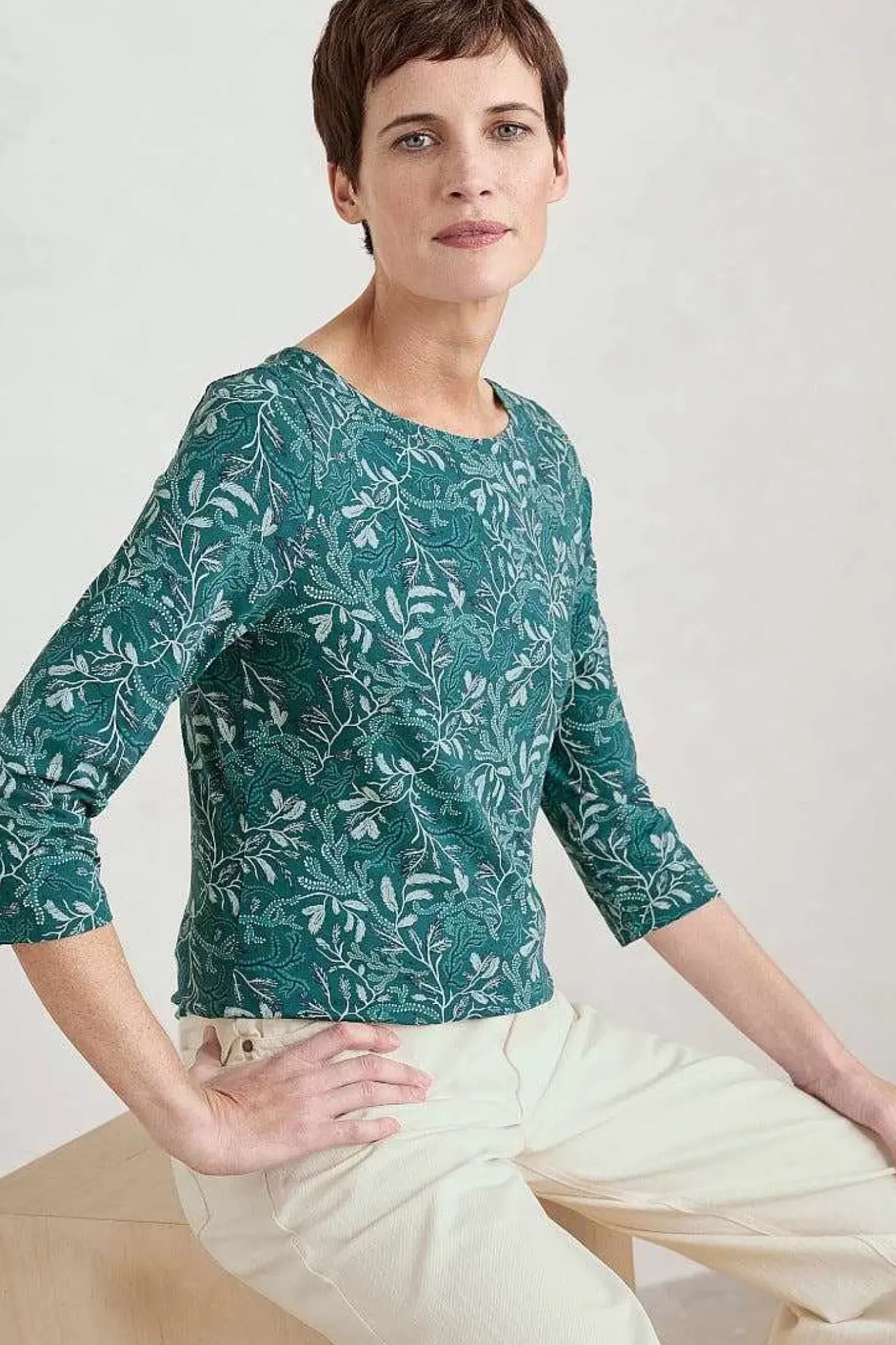 Seasalt Cornwall Easel 3/4 Sleeve Top<Women Tops