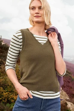 Seasalt Cornwall East View V-Neck Knitted Vest<Women Knitwear