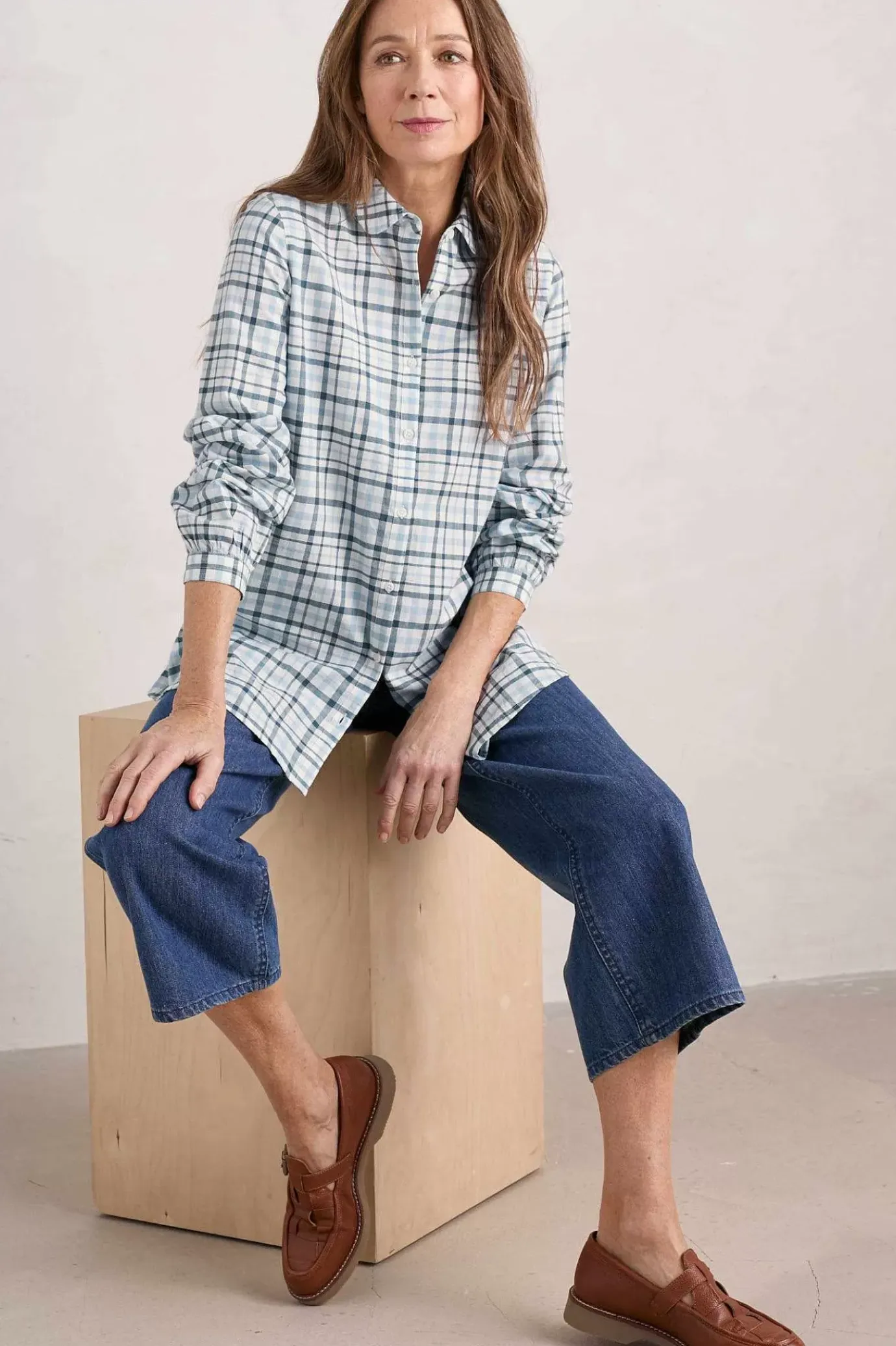 Seasalt Cornwall Ebb Tide Check Shirt<Women Tops