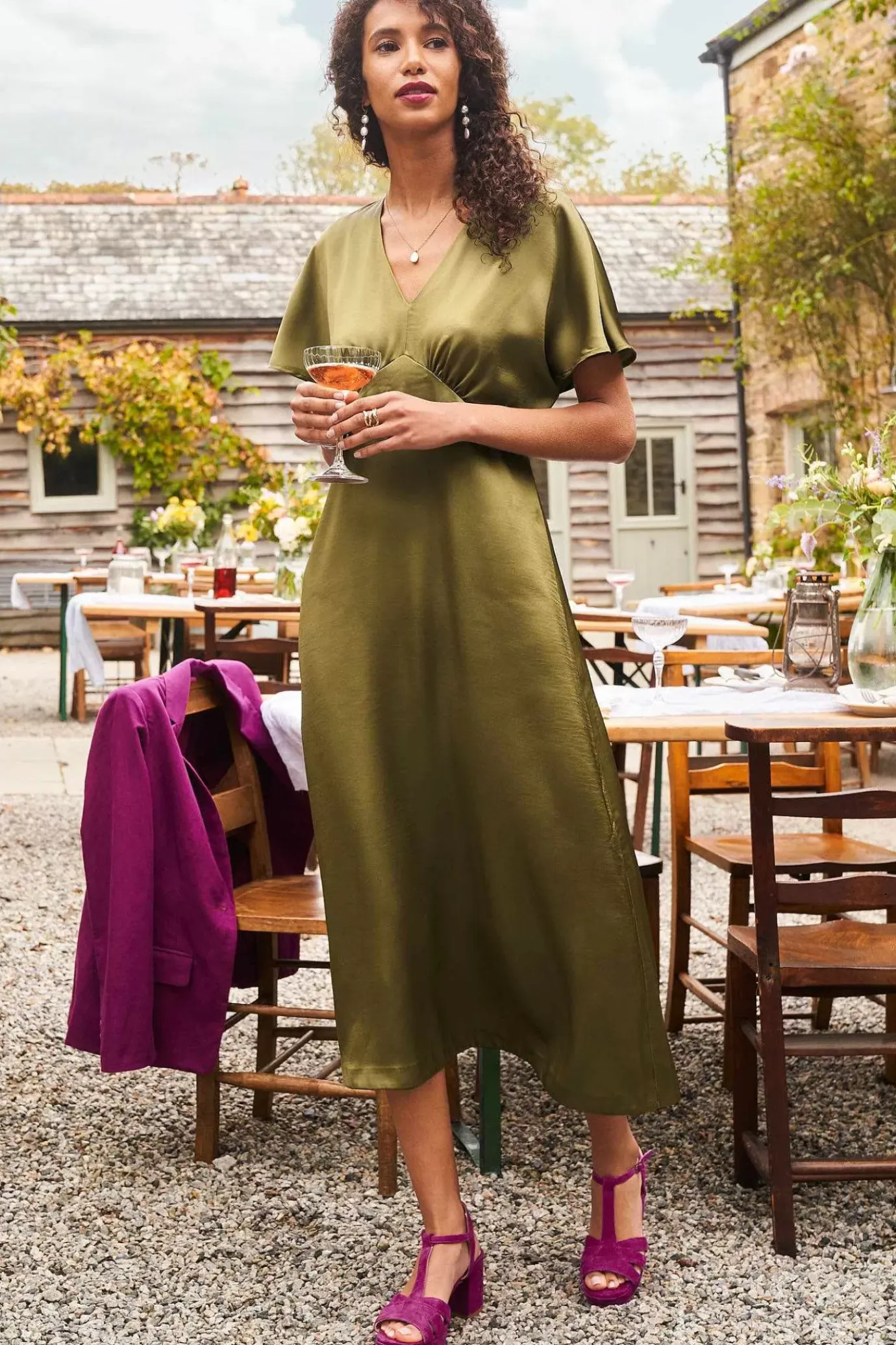 Seasalt Cornwall Evenglow Satin Dress<Women Dresses