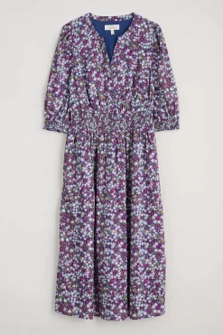 Seasalt Cornwall Fawn Organic Cotton Waisted Midi Dress<Women Dresses