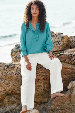 Seasalt Cornwall Feather Star Checked Top<Women Tops