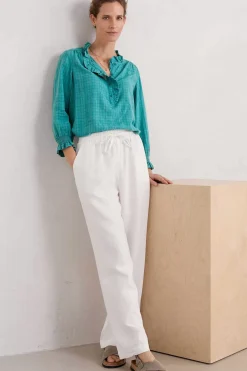 Seasalt Cornwall Feather Star Checked Top<Women Tops