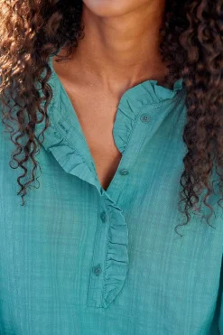 Seasalt Cornwall Feather Star Checked Top<Women Tops