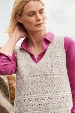 Seasalt Cornwall Feock Merino Blend V-Neck Knitted Vest<Women Knitwear