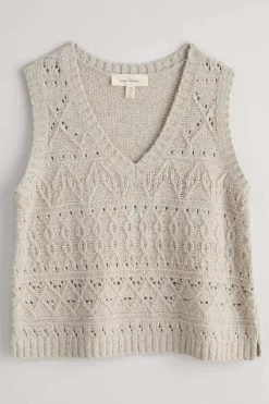Seasalt Cornwall Feock Merino Blend V-Neck Knitted Vest<Women Knitwear