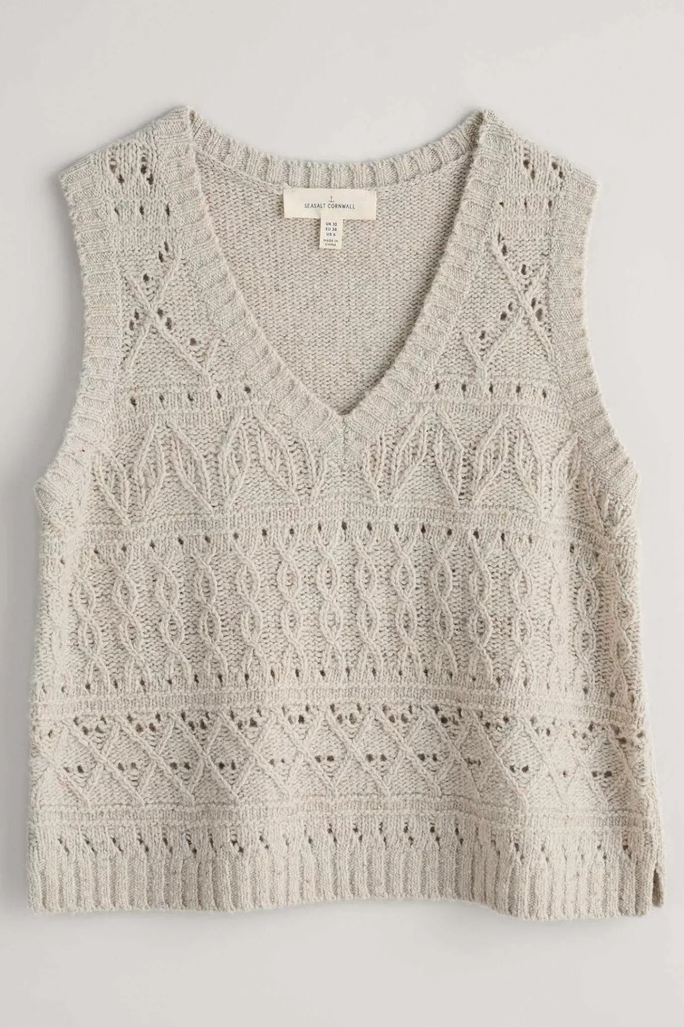 Seasalt Cornwall Feock Merino Blend V-Neck Knitted Vest<Women Knitwear