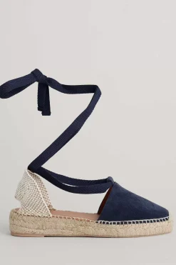 Seasalt Cornwall Fern Path Suede Wedge Espadrilles<Women Shoes