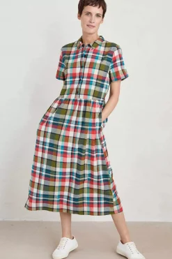 Seasalt Cornwall Fleet Checked Midi Dress<Women Dresses