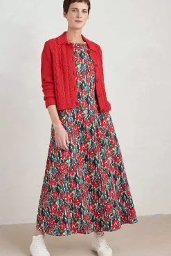 Seasalt Cornwall Forest Ridge Cable Knit Collared Cardigan<Women Knitwear