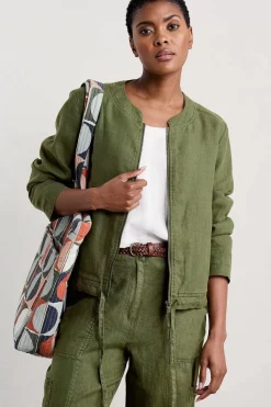 Seasalt Cornwall Galleon Zip Through Linen Jacket<Women Coats & Jackets