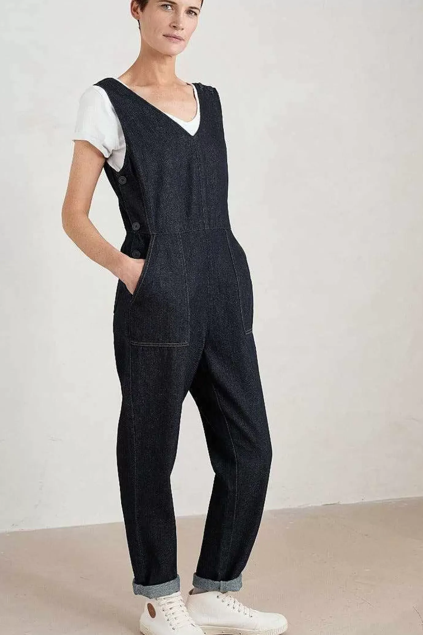 Seasalt Cornwall Gilley Denim Dungarees<Women Trousers & Shorts