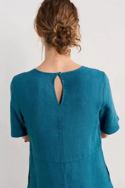 Seasalt Cornwall Grass Wave Linen Midi Dress<Women Dresses