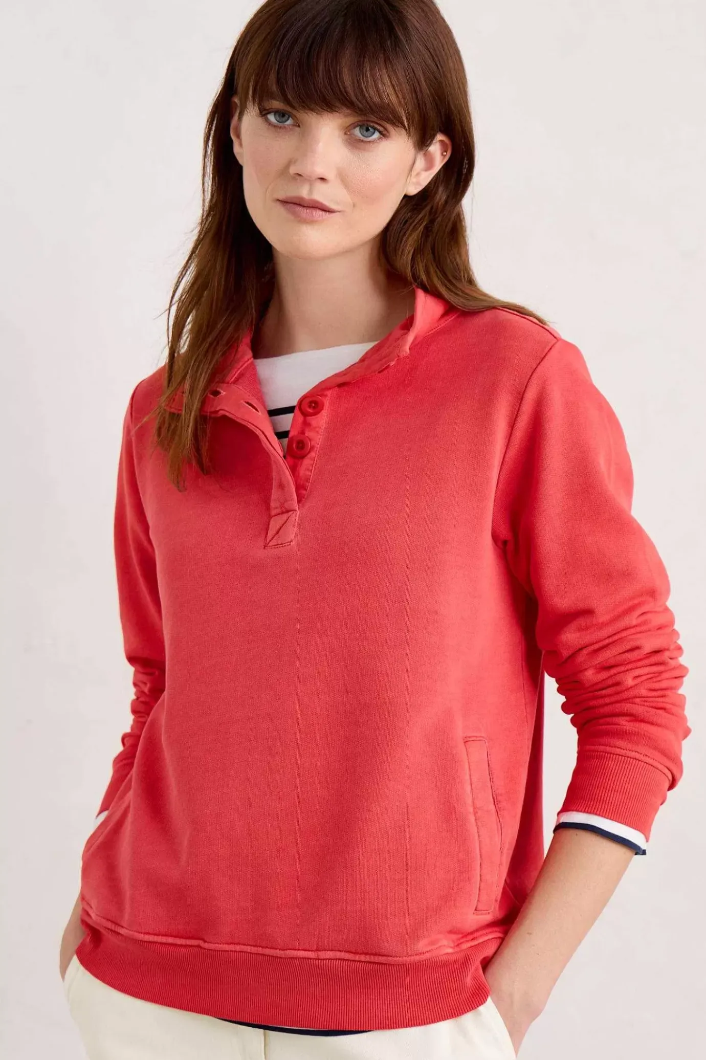 Seasalt Cornwall Greenshank Organic Cotton Collared Sweatshirt<Women Tops