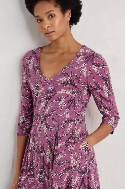 Seasalt Cornwall Helena V-Neck Jersey Midi Dress (Gots)<Women Dresses