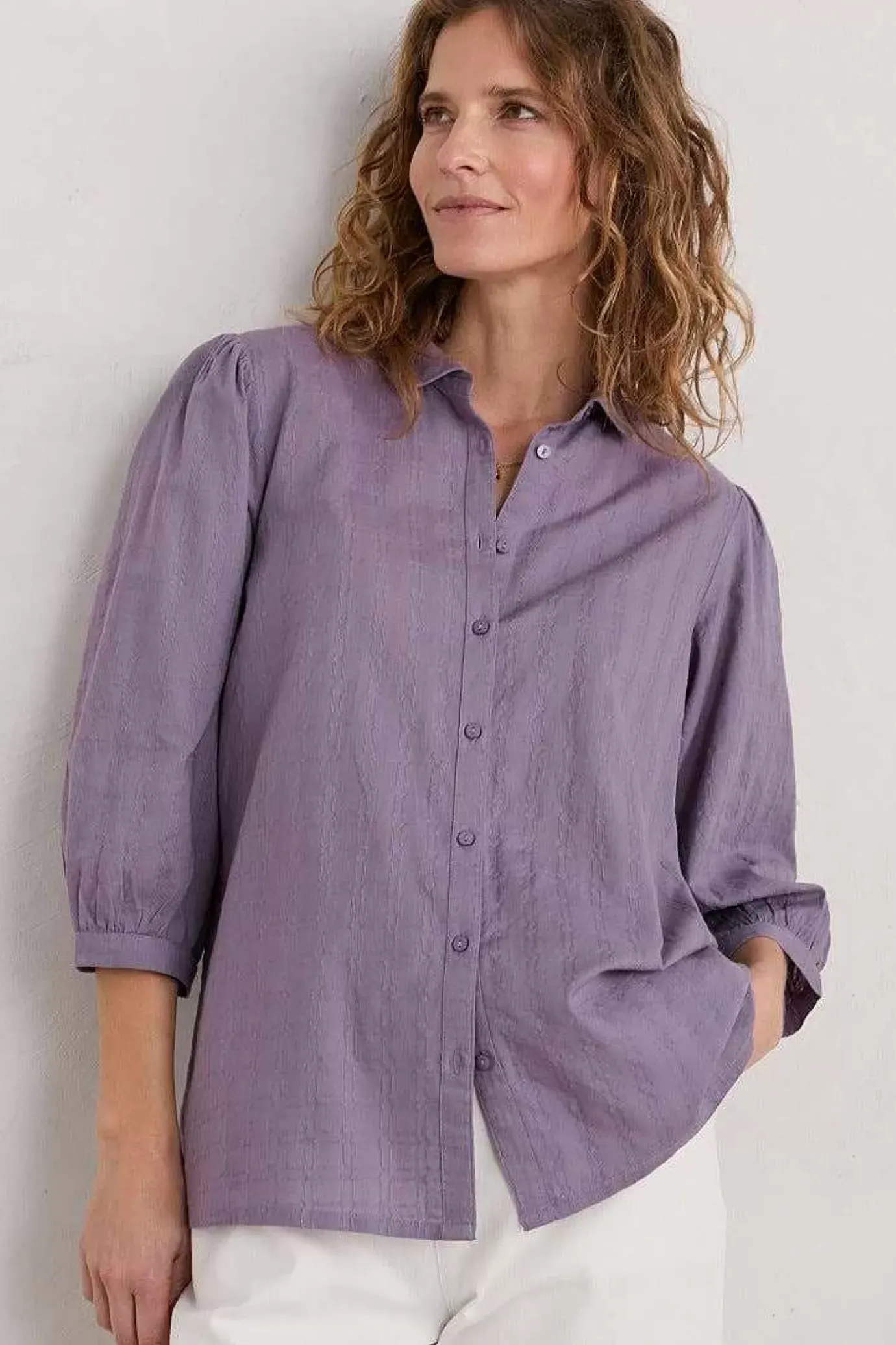 Seasalt Cornwall Hope Cottage Organic Cotton Check Blouse<Women Tops