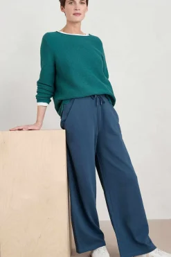 Seasalt Cornwall Ivy Barn Wide Leg Jersey Trousers<Women Trousers & Shorts