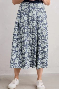 Seasalt Cornwall Jamboree Chambray Midi Skirt<Women Skirts