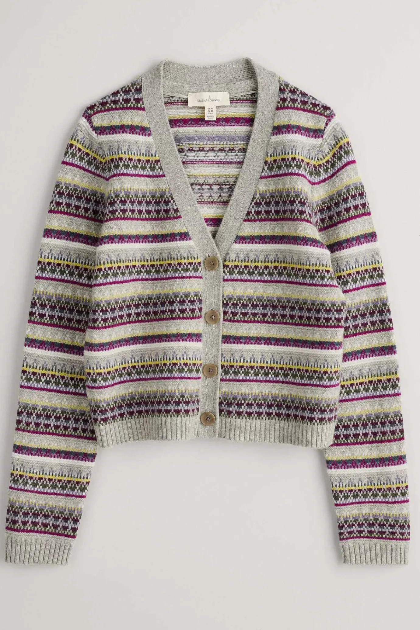 Seasalt Cornwall Lamorna Lane Fair Isle Cardigan<Women Knitwear