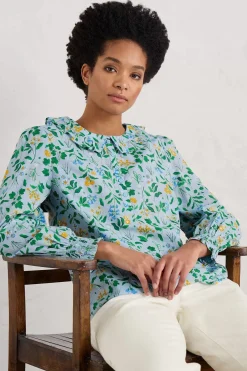 Seasalt Cornwall Last Leaf Printed Organic Cotton Top (Gots)<Women Tops